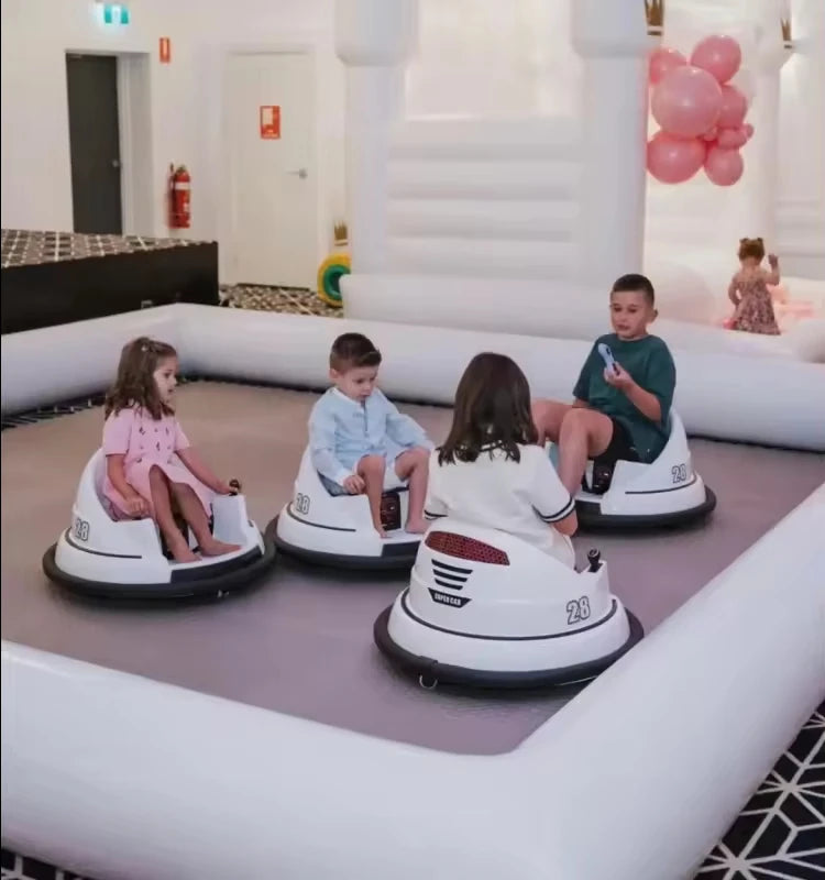 Ejia Inflatable Go Kart Race Track for Bumper Cars Outdoor Play