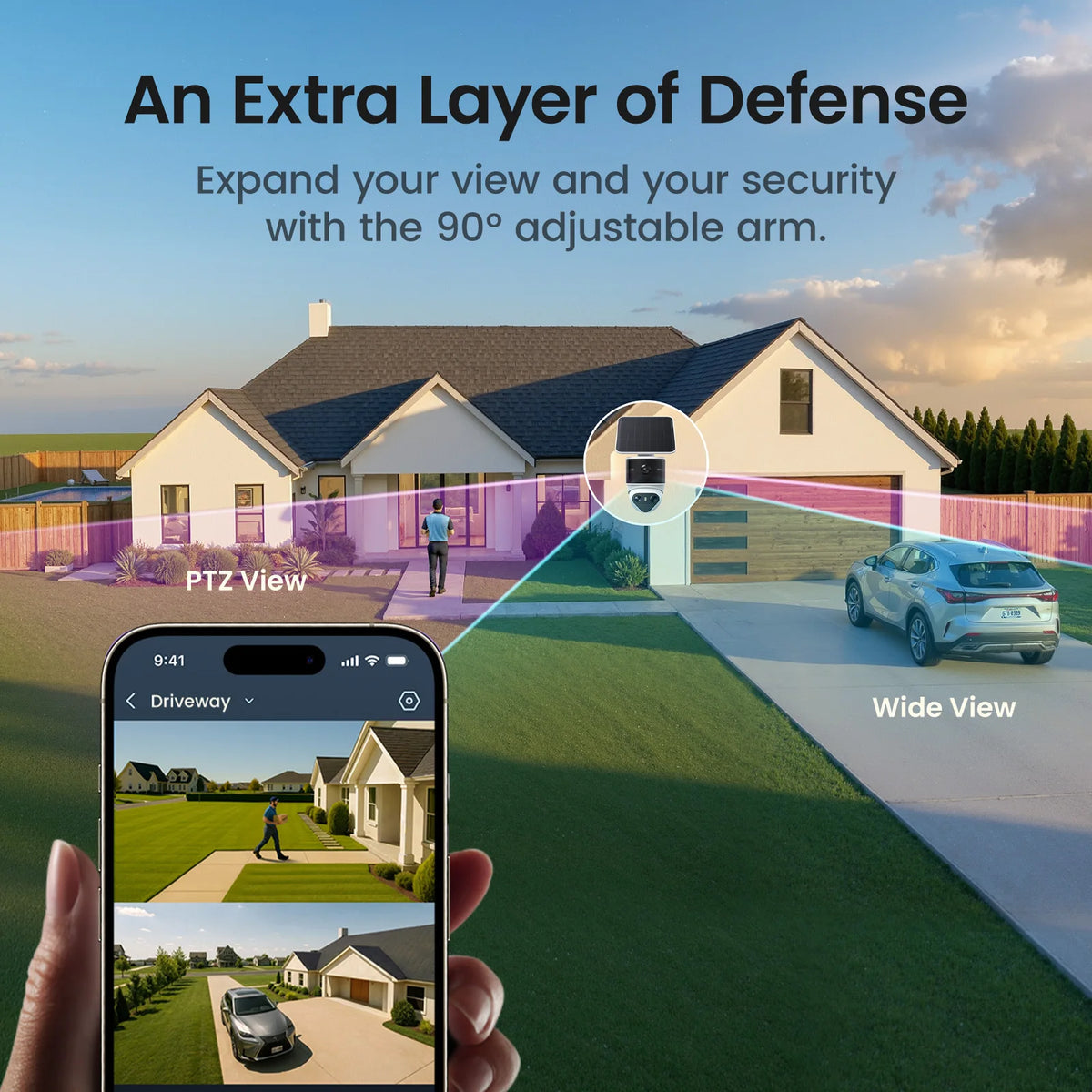 AOSU Solar Wireless Outdoor Security Cameras With AI Motion Tracking