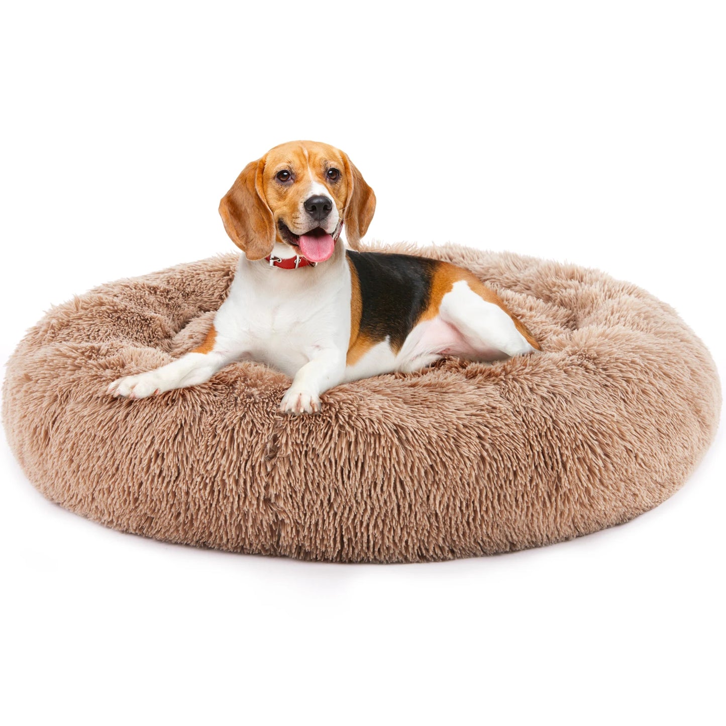 JHK Calming Dog Bed Plush Faux Fur Anti Slip Washable