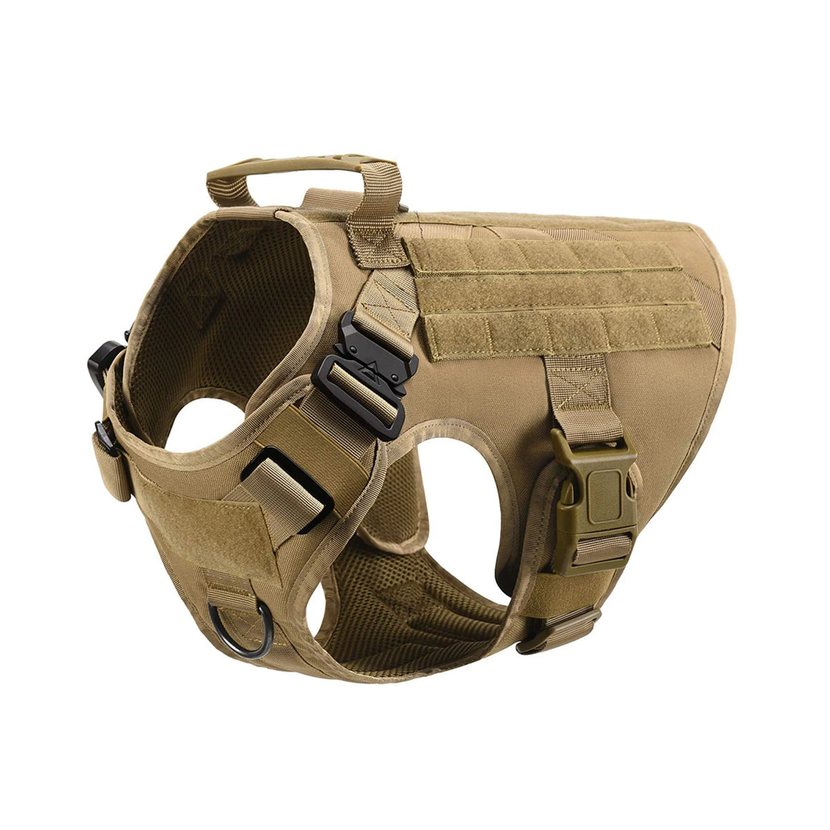 Tactical Nylon Dog Harness With Molle Pockets And Quick Release