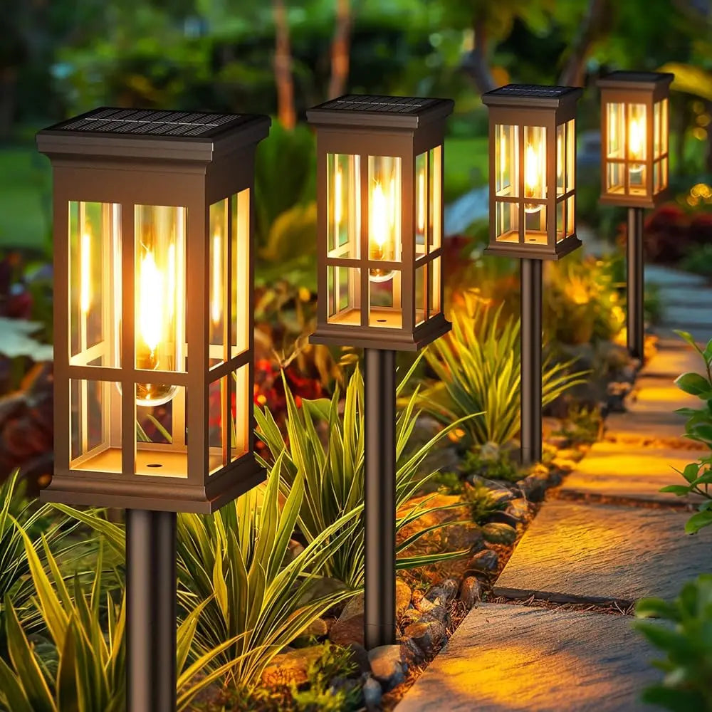Solar Powered LED Landscape Pathway Light For Garden