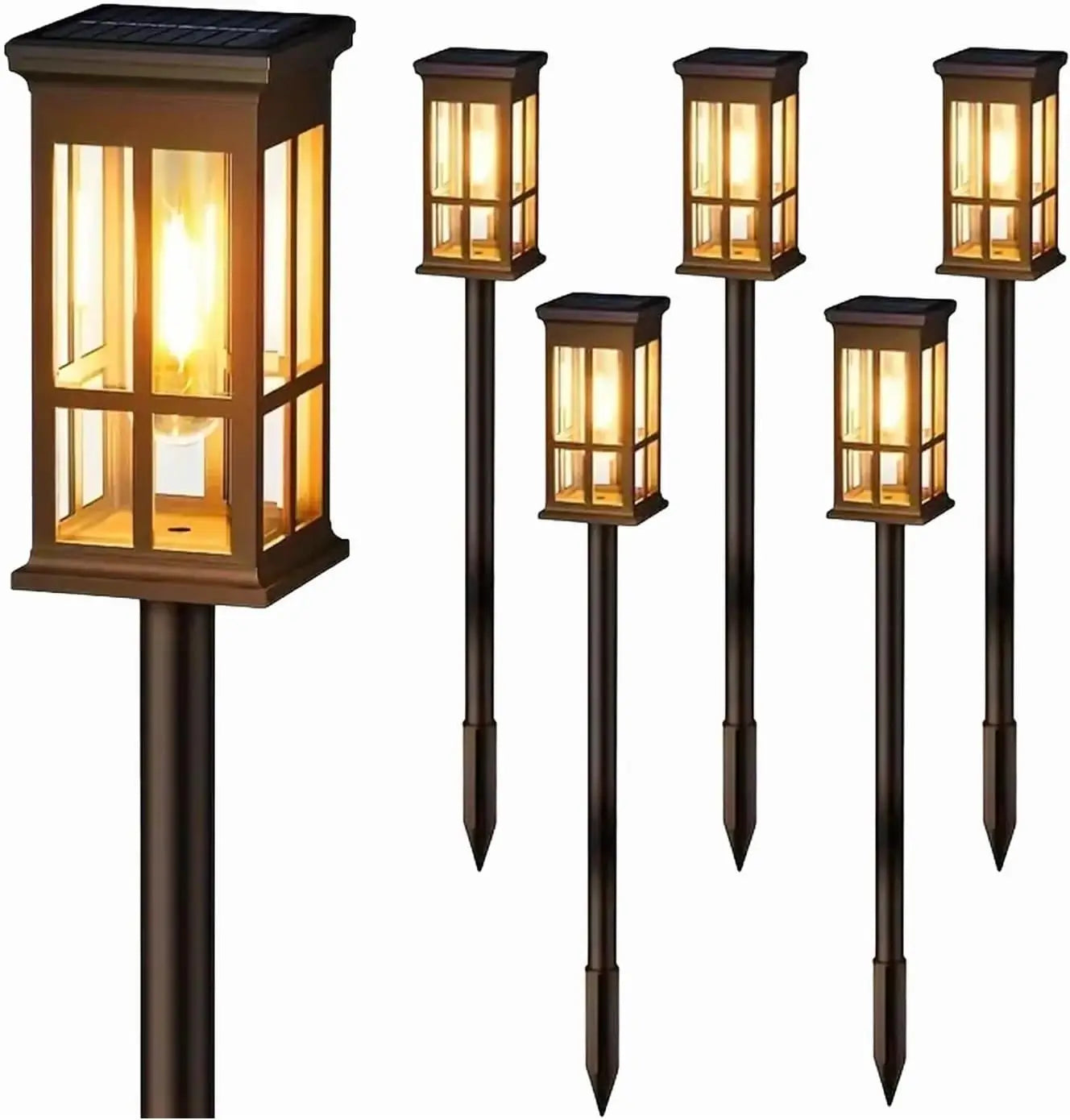 Solar Powered LED Landscape Pathway Light For Garden