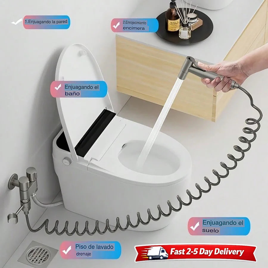 Double Control Toilet Bidet Sprayer Handheld Pressure Control