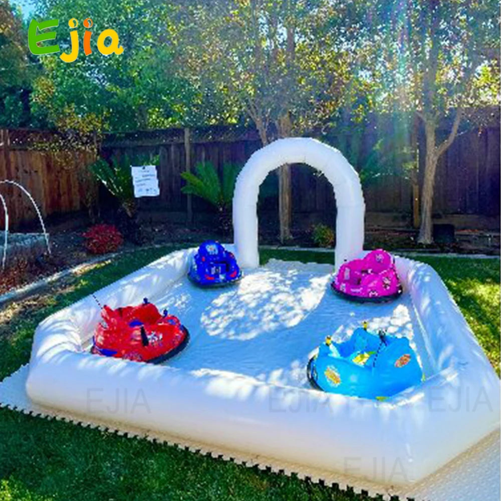 Ejia Inflatable Go Kart Race Track for Bumper Cars Outdoor Play