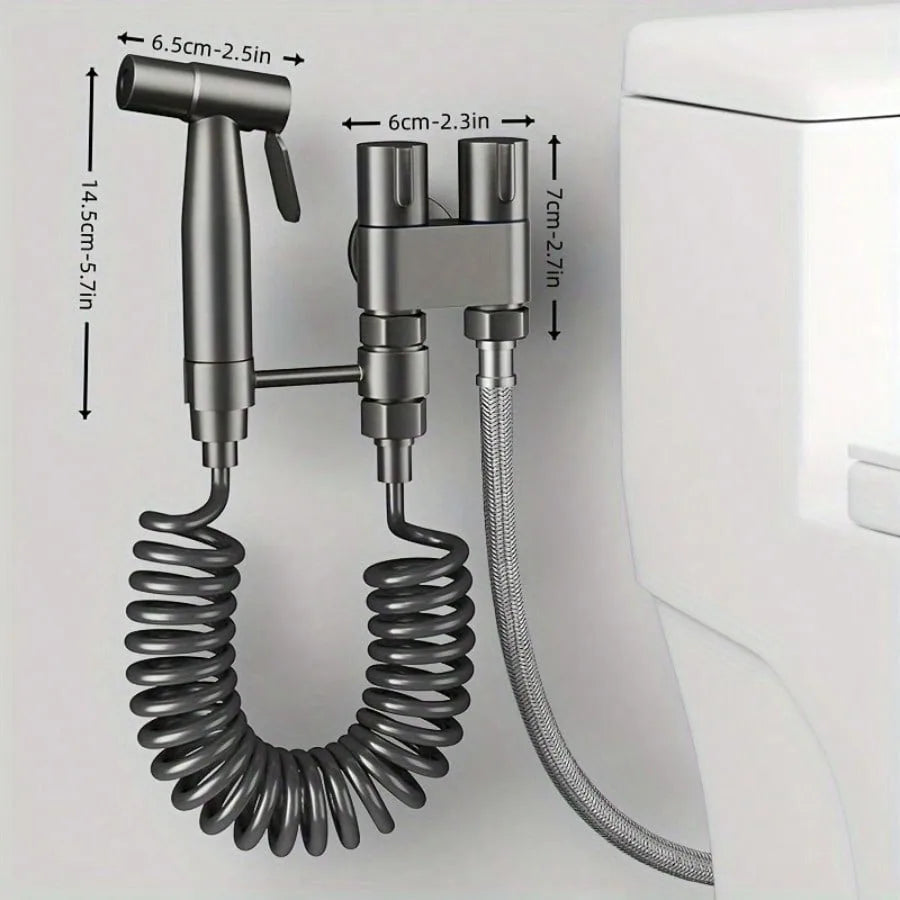 Double Control Toilet Bidet Sprayer Handheld Pressure Control