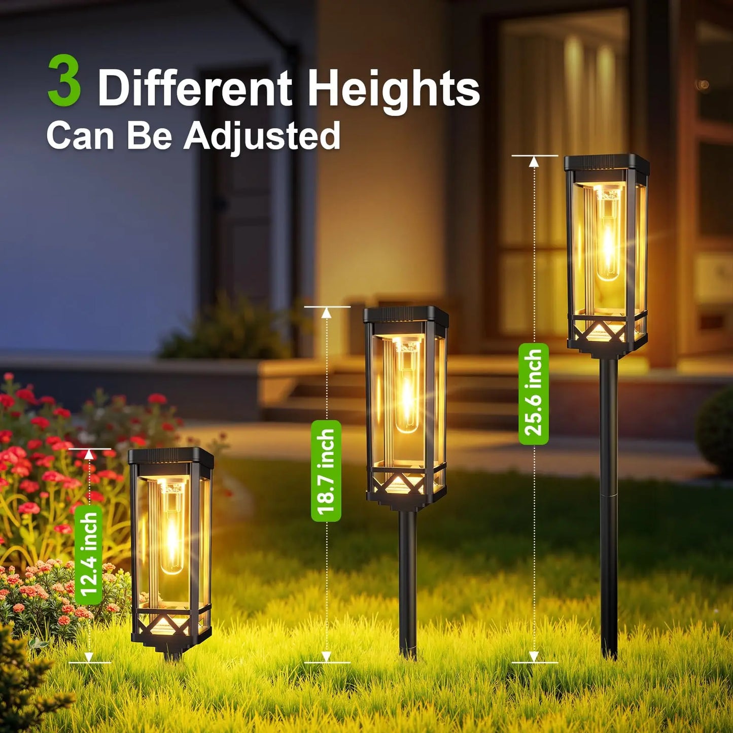 Solar Pathway Lights Waterproof LED Landscape For Driveways And Yards