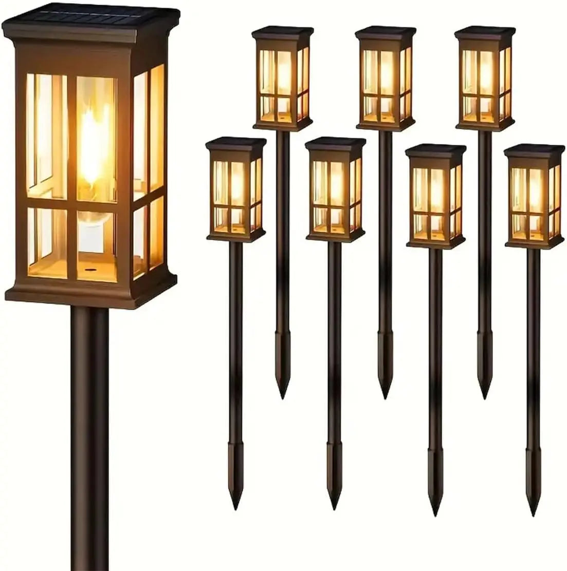 Solar Powered LED Landscape Pathway Light For Garden