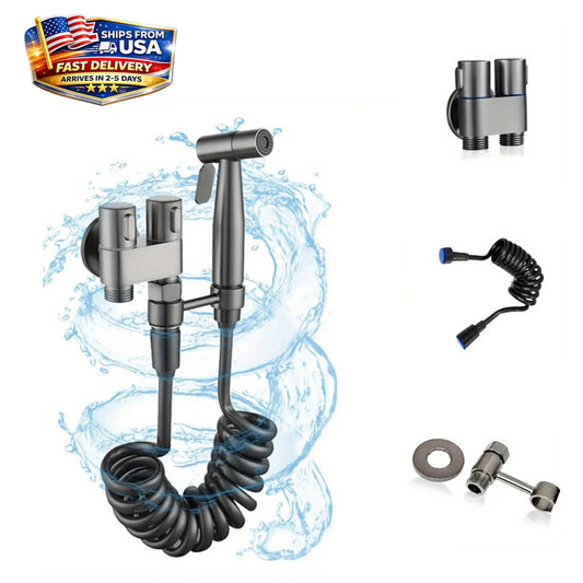 Double Control Toilet Bidet Sprayer Handheld Pressure Control