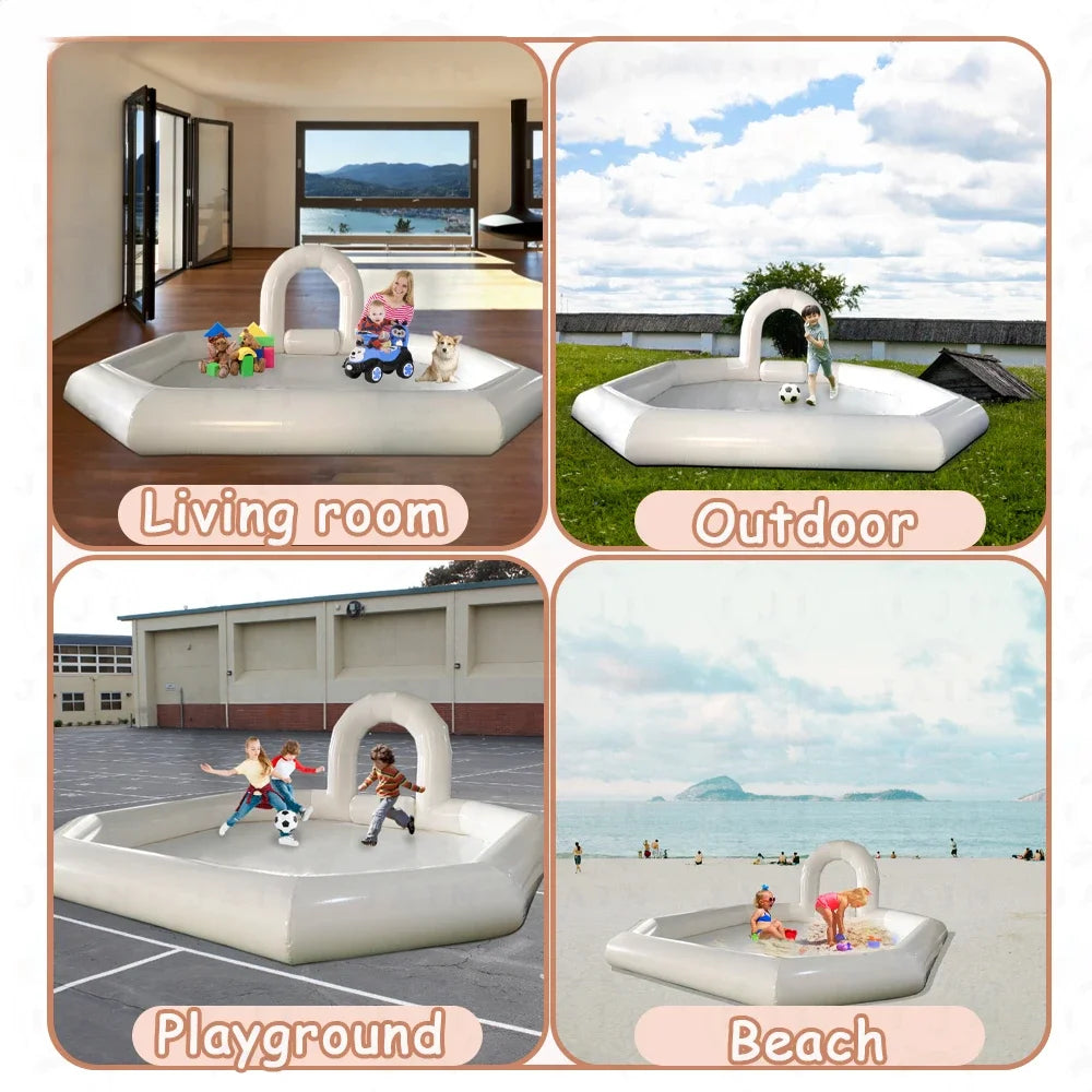 Ejia Inflatable Go Kart Race Track for Bumper Cars Outdoor Play