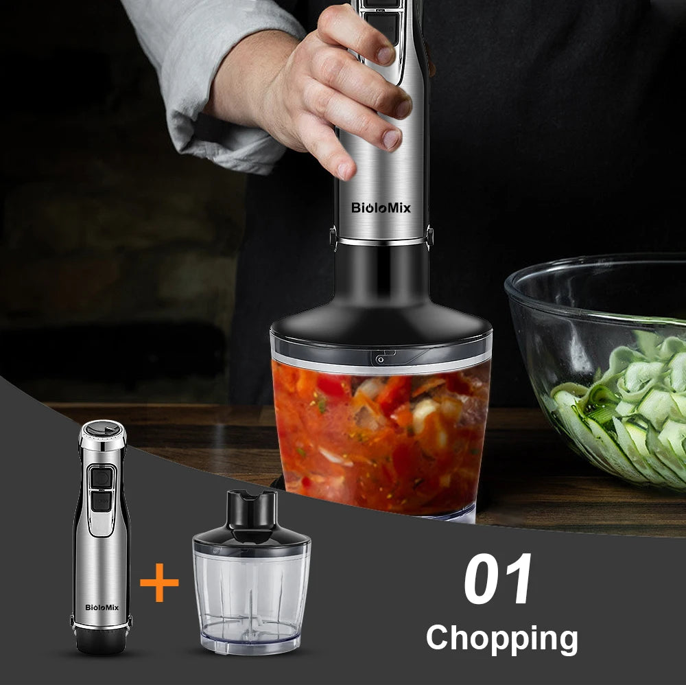 Biolomix 4 in 1 1200W Immersion Blender With Chopper