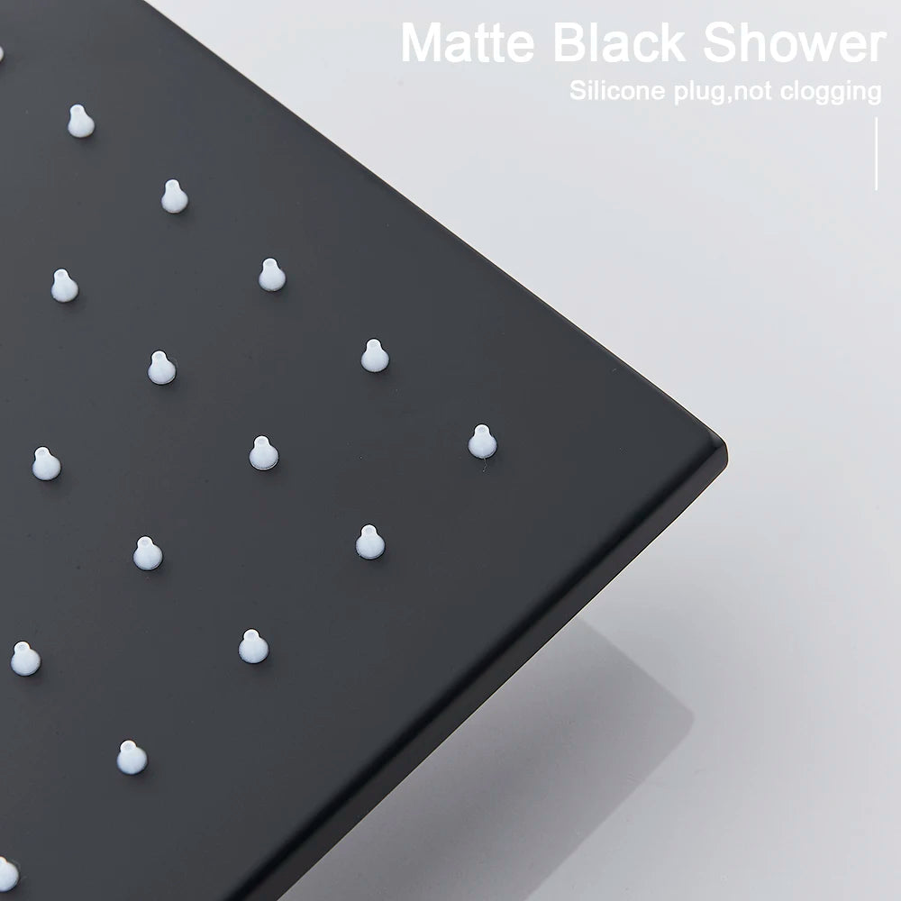 MYQualife LED Rainfall Shower Head Ceiling Mounted