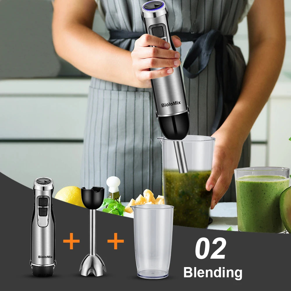 Biolomix 4 in 1 1200W Immersion Blender With Chopper
