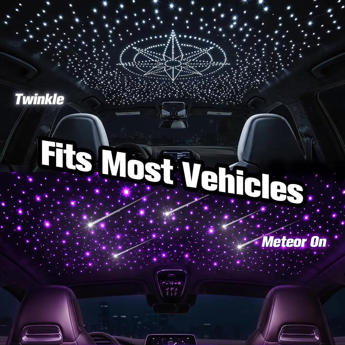 BRIVULGENT RGBW Fiber Optic Starlight Headliner Kit With Twinkle Effect