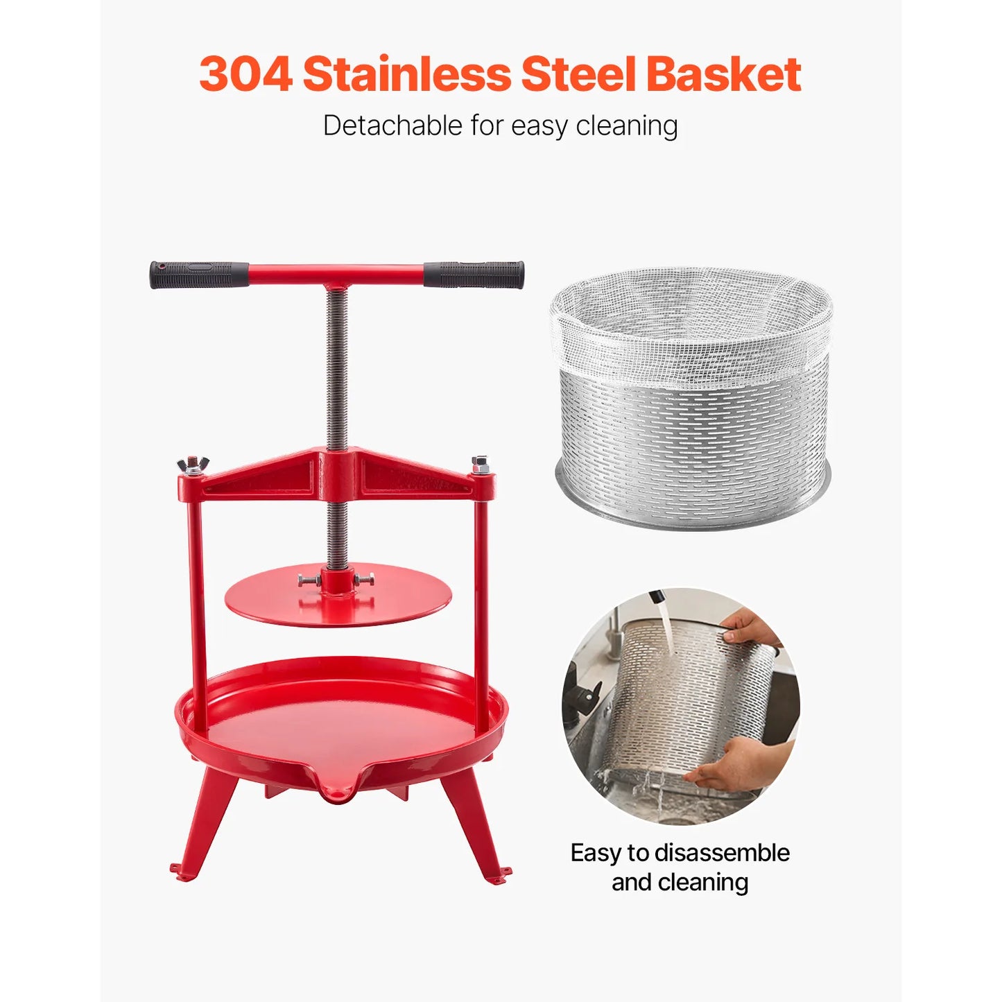 Stainless Steel Fruit Wine Press Manual With Cross Beam And Triangular Structure
