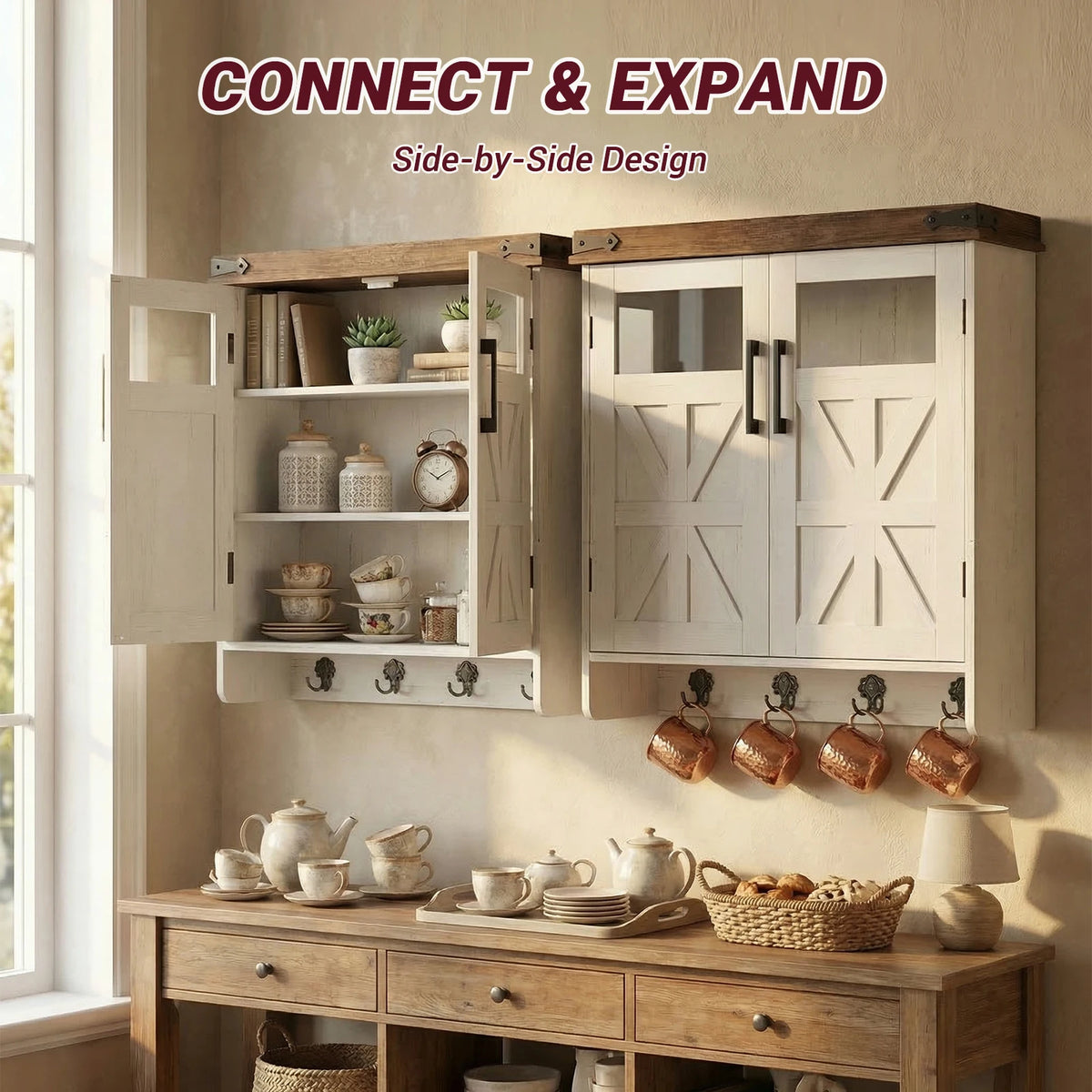 Bathroom Wall Cabinet With Adjustable Shelves And Towel Hook
