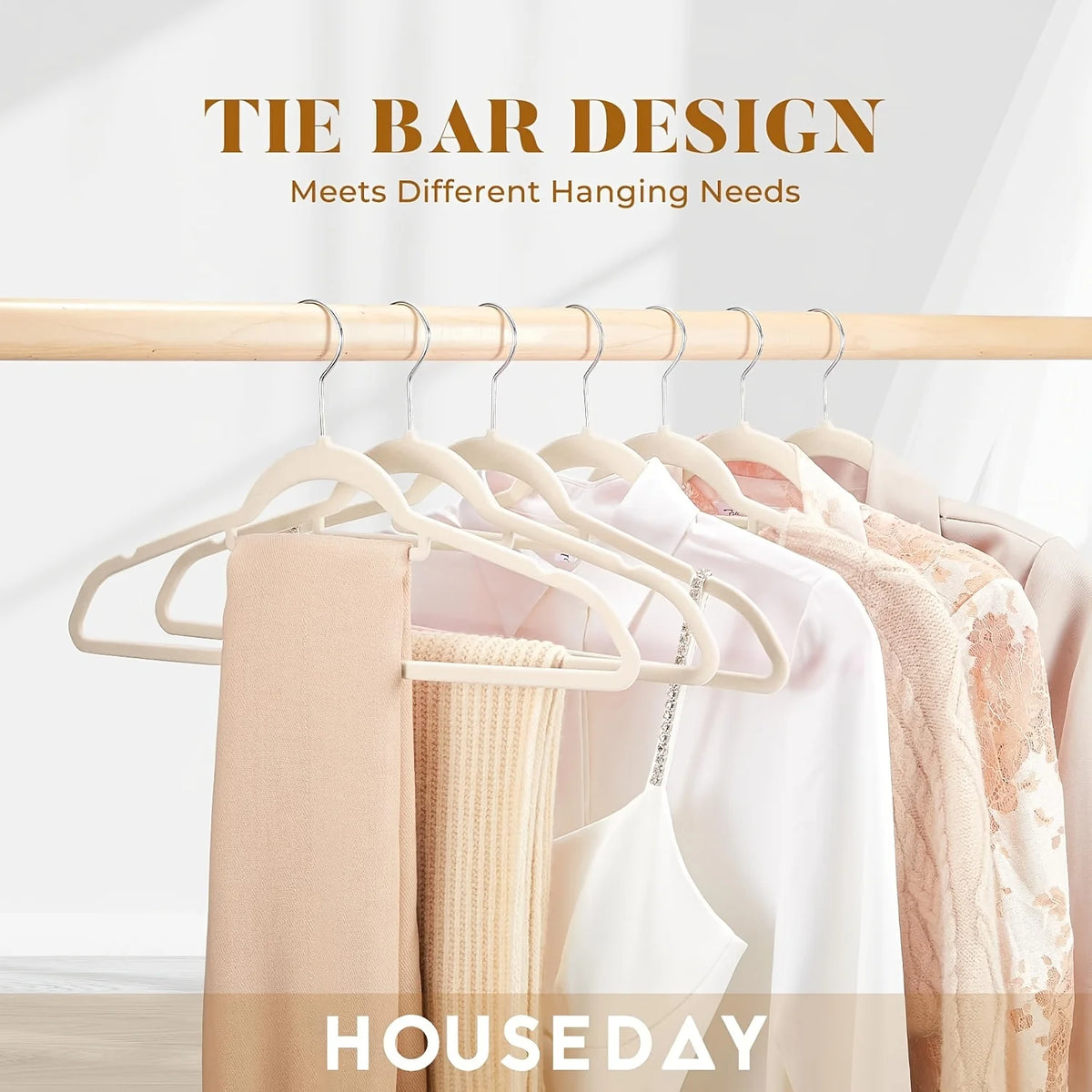 Premium Flocked Velvet Clothing Hangers With Rotating Hooks