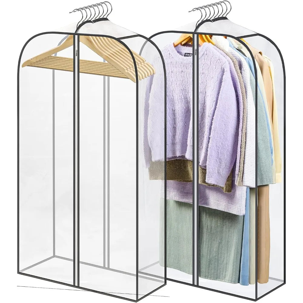 Garment Bags Double Sided Zippers Hanging Clothes Storage Suit Covers