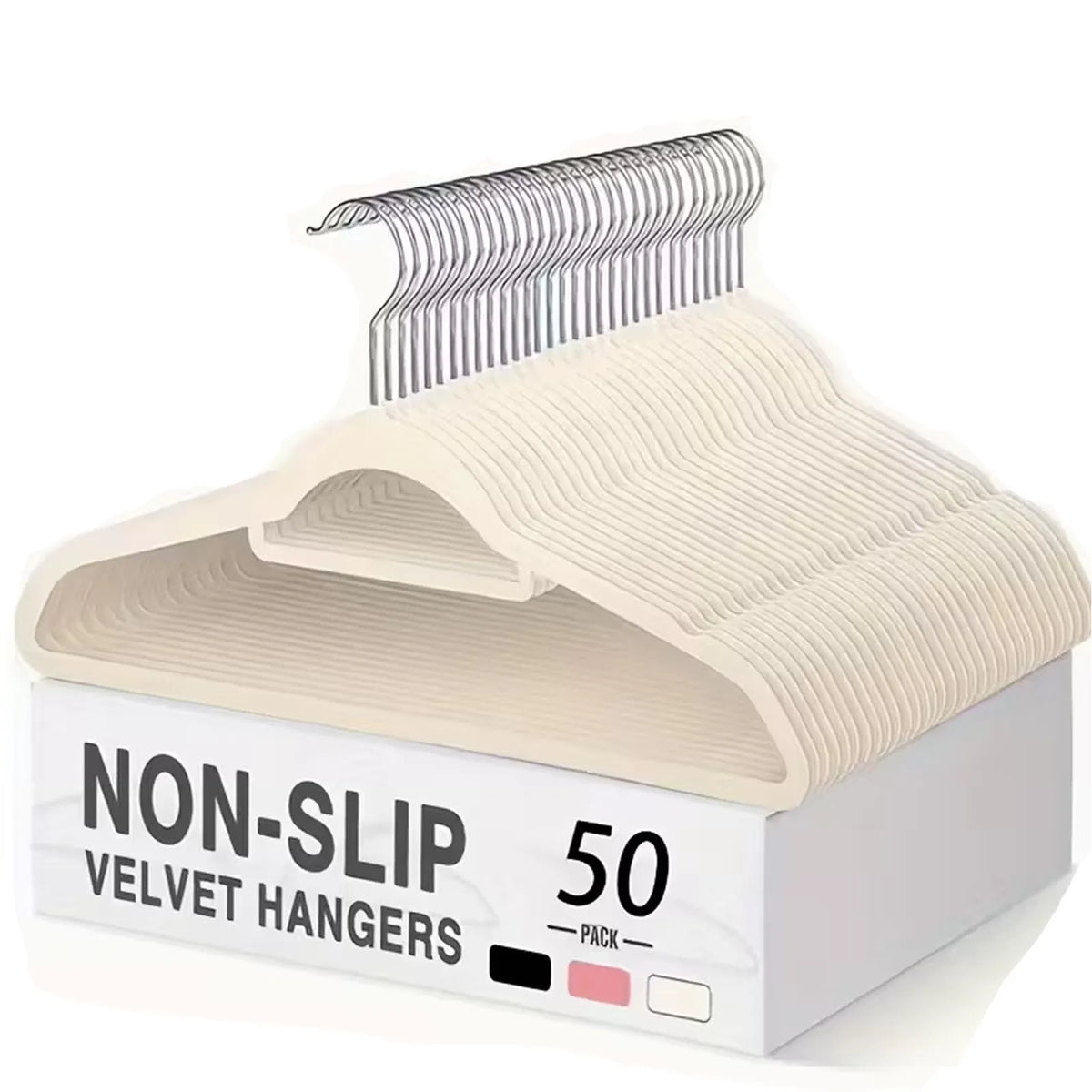 Premium Flocked Velvet Clothing Hangers With Rotating Hooks