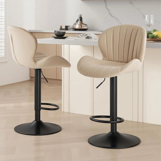 JHK Modern Fabric Dining Chairs With Padded Seat Cushions