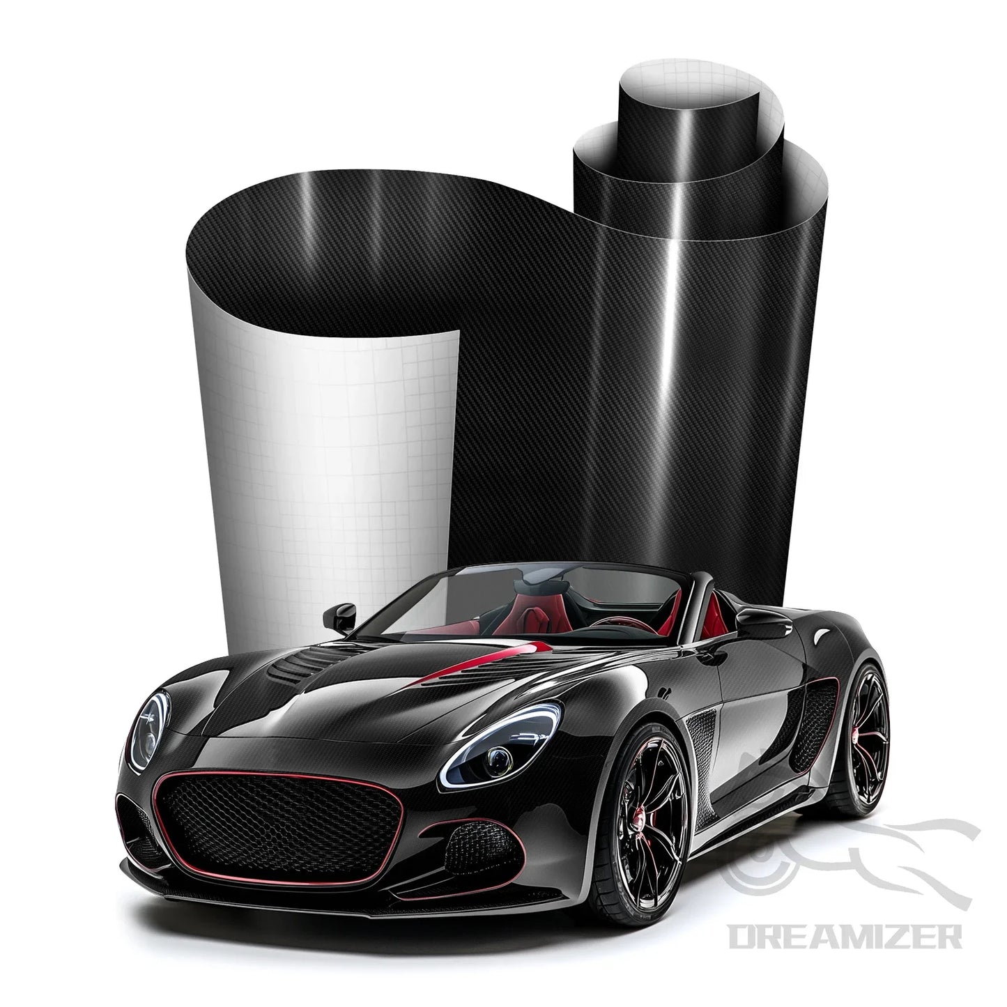 Carbon Fiber Car Wrap Vinyl Film Self Adhesive Decal