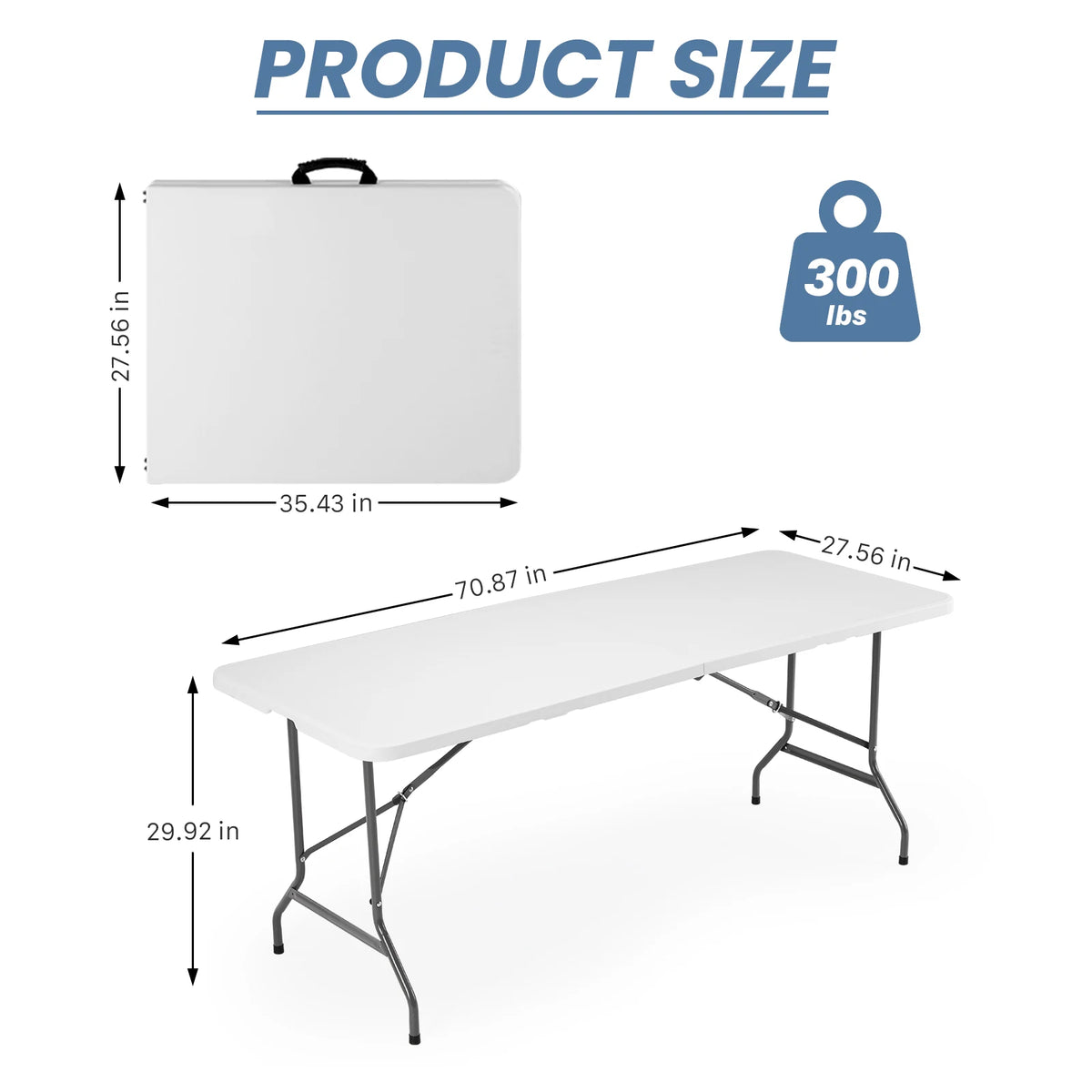 MCQ Folding Outdoor Picnic Table With Carrying Handle for Camping