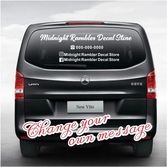 Custom Business Logo Social Media Car Sticker Decal IG