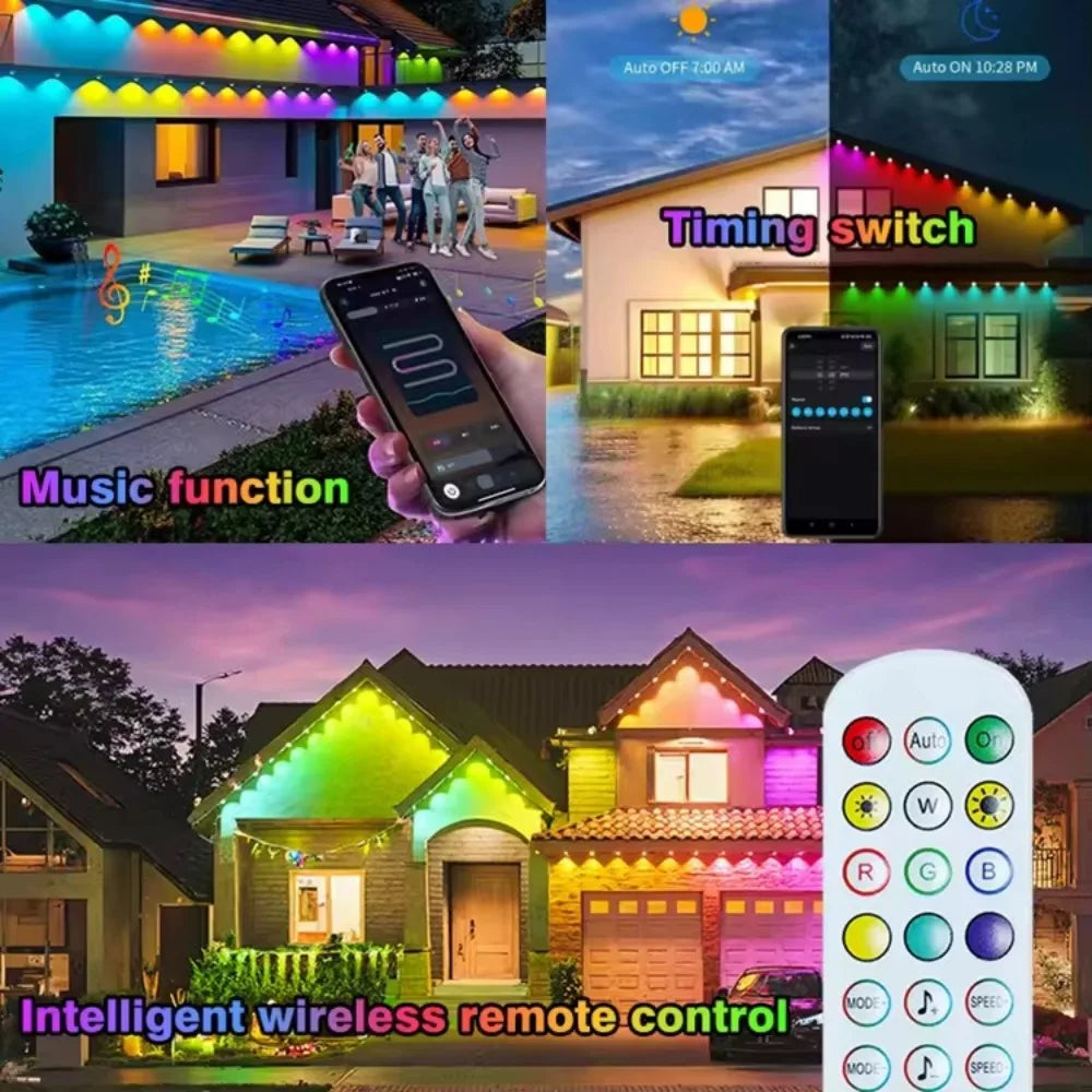 Mimirgb Smart Permanent Outdoor Eaves Lights With App Remote