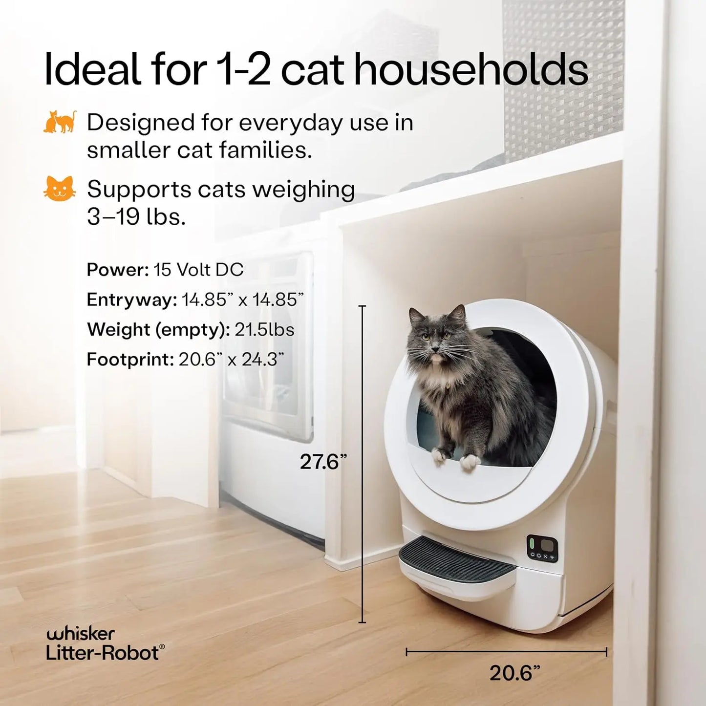 Litter-Robot Evo Automatic Self-Cleaning Cat Litter Box Odor Control