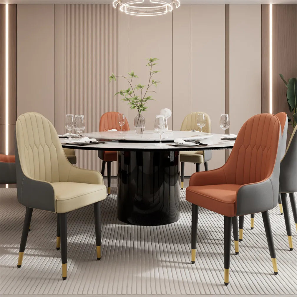 Modern Dining Chairs Set Of Two With Upholstered Cushion Seats