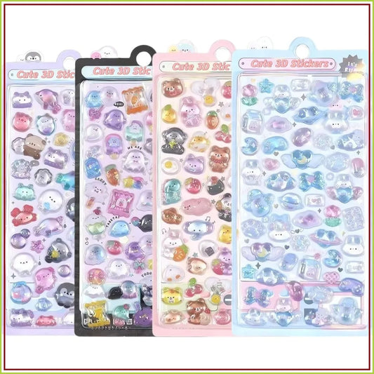 3D Puffy Stickers Kawaii Decor Pack for Phone Case Notebook
