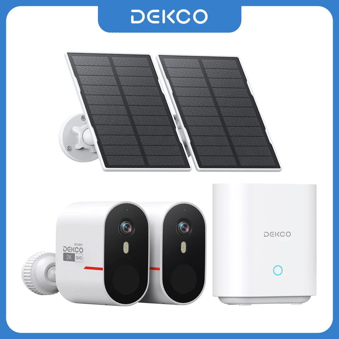 DEKCO Solar WiFi Security Camera System With Local Storage