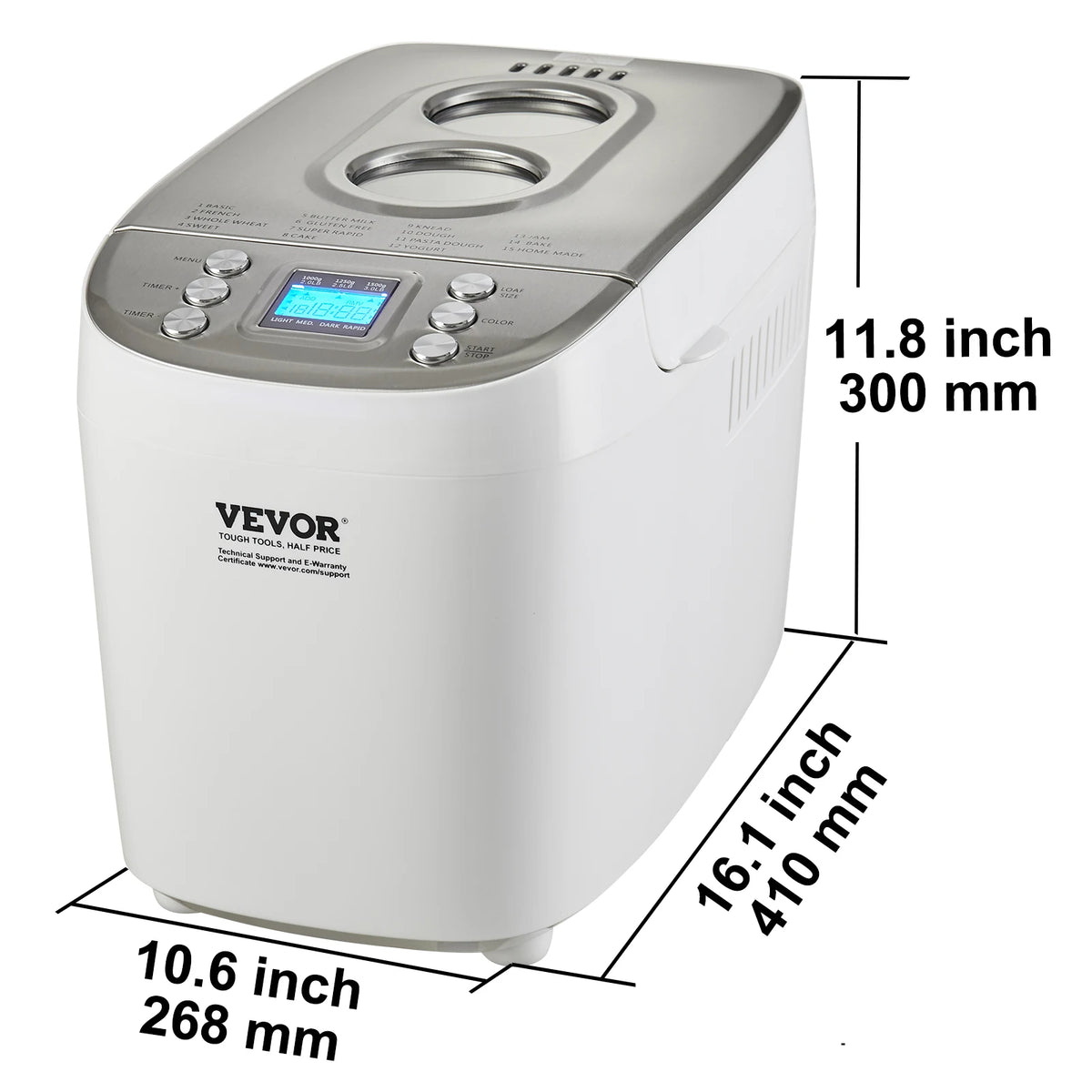 SucceBuy 15 Function Automatic Bread Maker With Gluten Free Settings