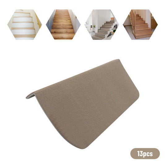 Bymaocar 13Pcs Carpet Stair Treads Mat Non Slip Hallway Protector
