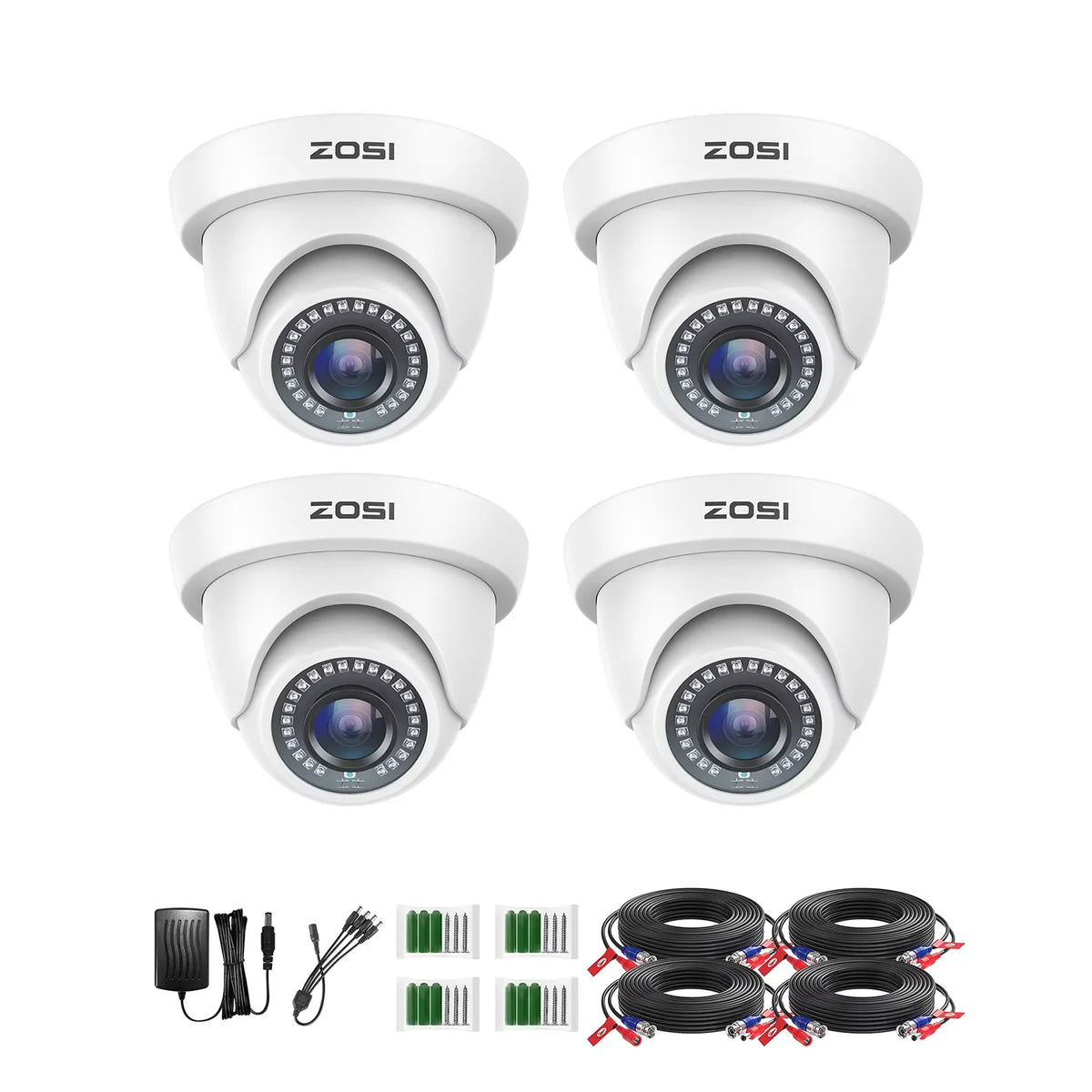 ZOSI Wired Dome Security Camera With Infrared Night Vision