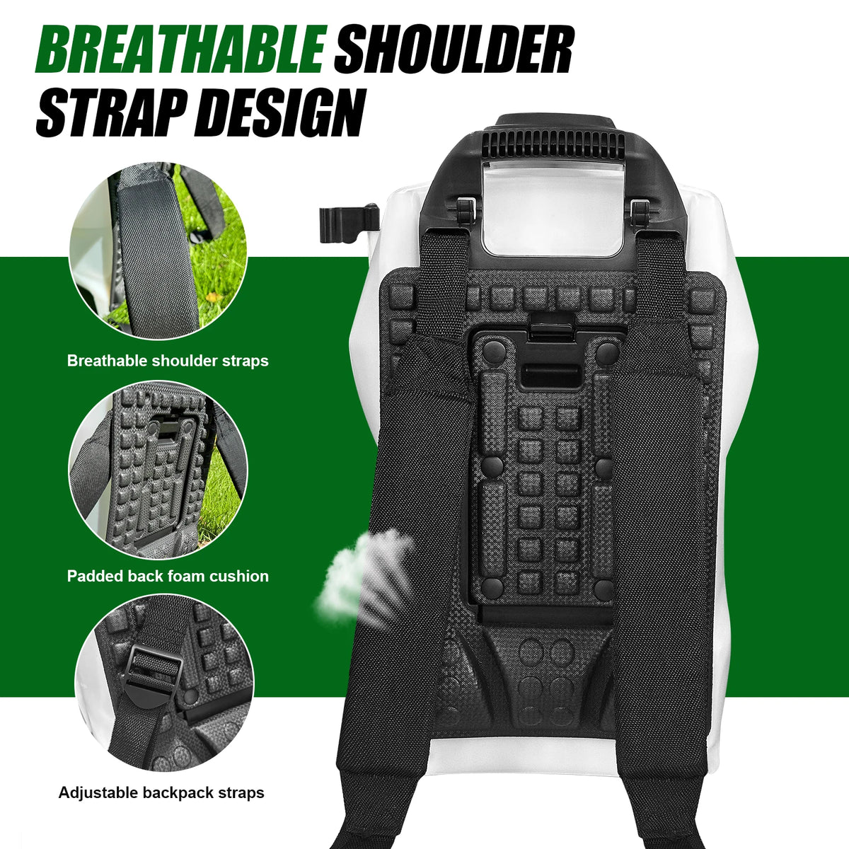 Electric Backpack Garden Sprayer With Telescopic Wand And Five Nozzles