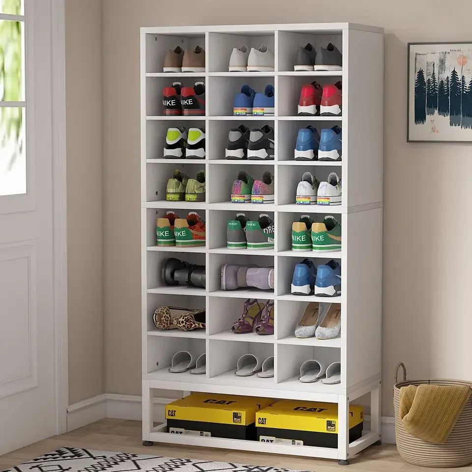 Tribesigns Wooden Shoe Cabinet Storage Rack Stand Display Organizer Home