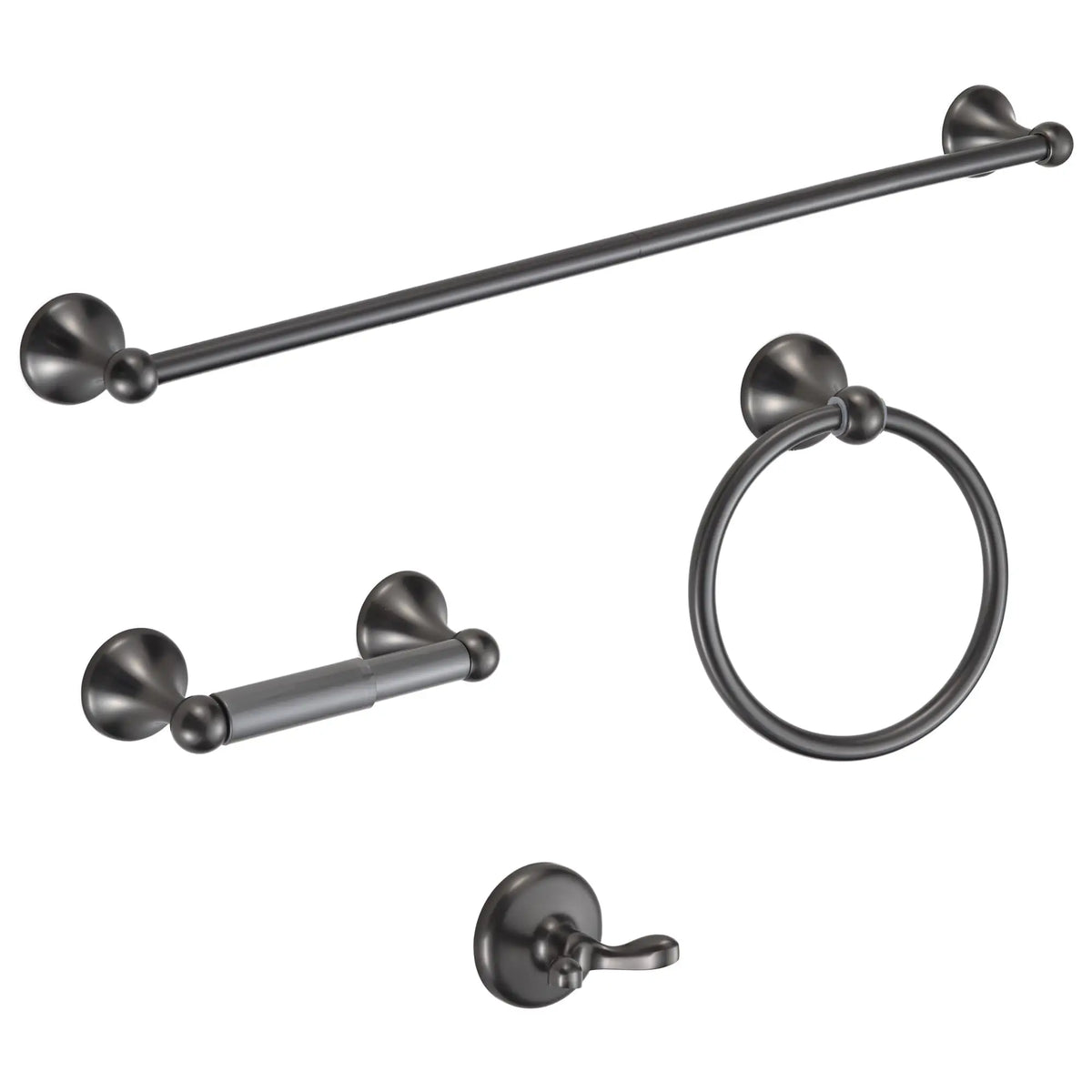 Modern Metal Bathroom Hardware Set Wall Mount Towel Bar Set