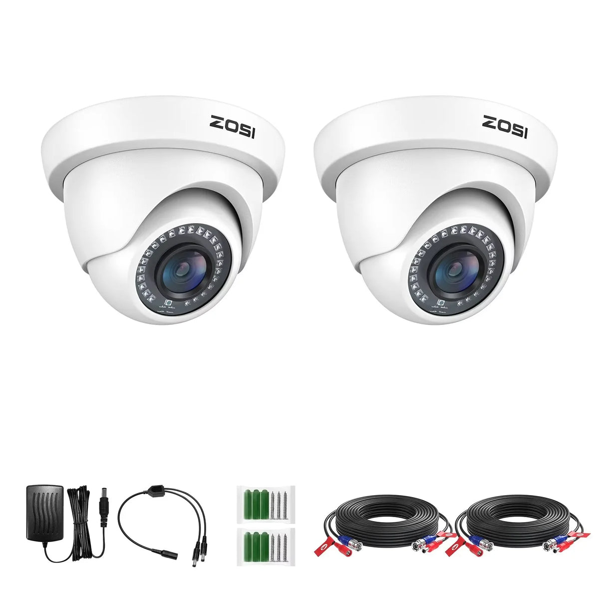 ZOSI Wired Dome Security Camera With Infrared Night Vision