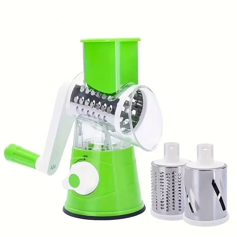 SHFY Stainless Steel Rotary Drum Grater 3 In 1 Slicer