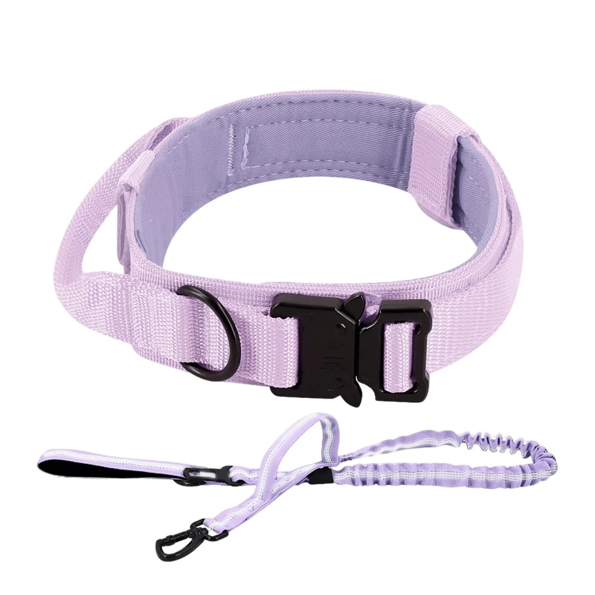 Padded Nylon Tactical Dog Collar Leash Set With Quick Release