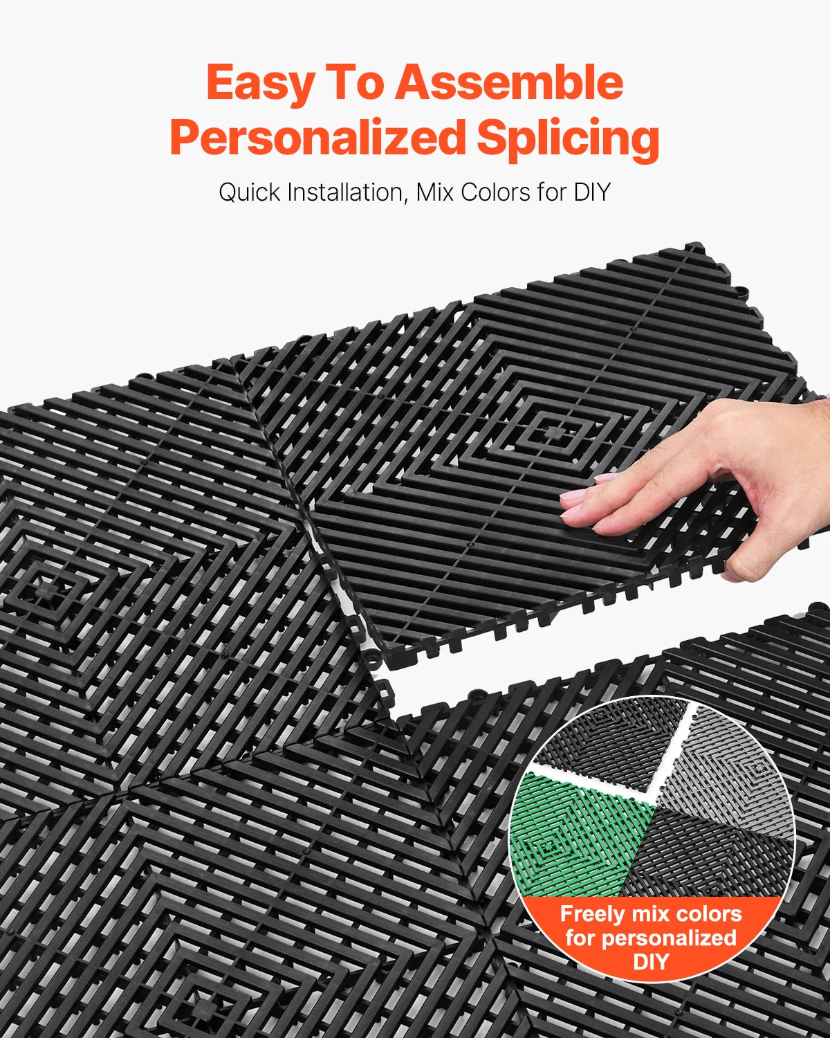 Non Slip Interlocking Drainage Floor Mats And Shower Tiles