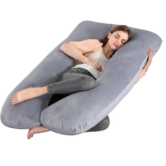G Shaped Pregnancy Pillow Full Body Maternity With Removable Cover
