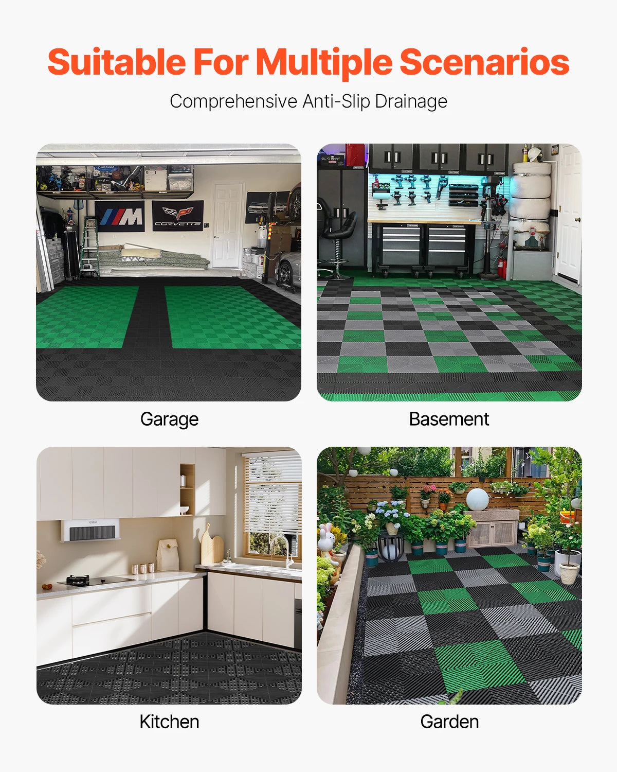 Non Slip Interlocking Drainage Floor Mats And Shower Tiles