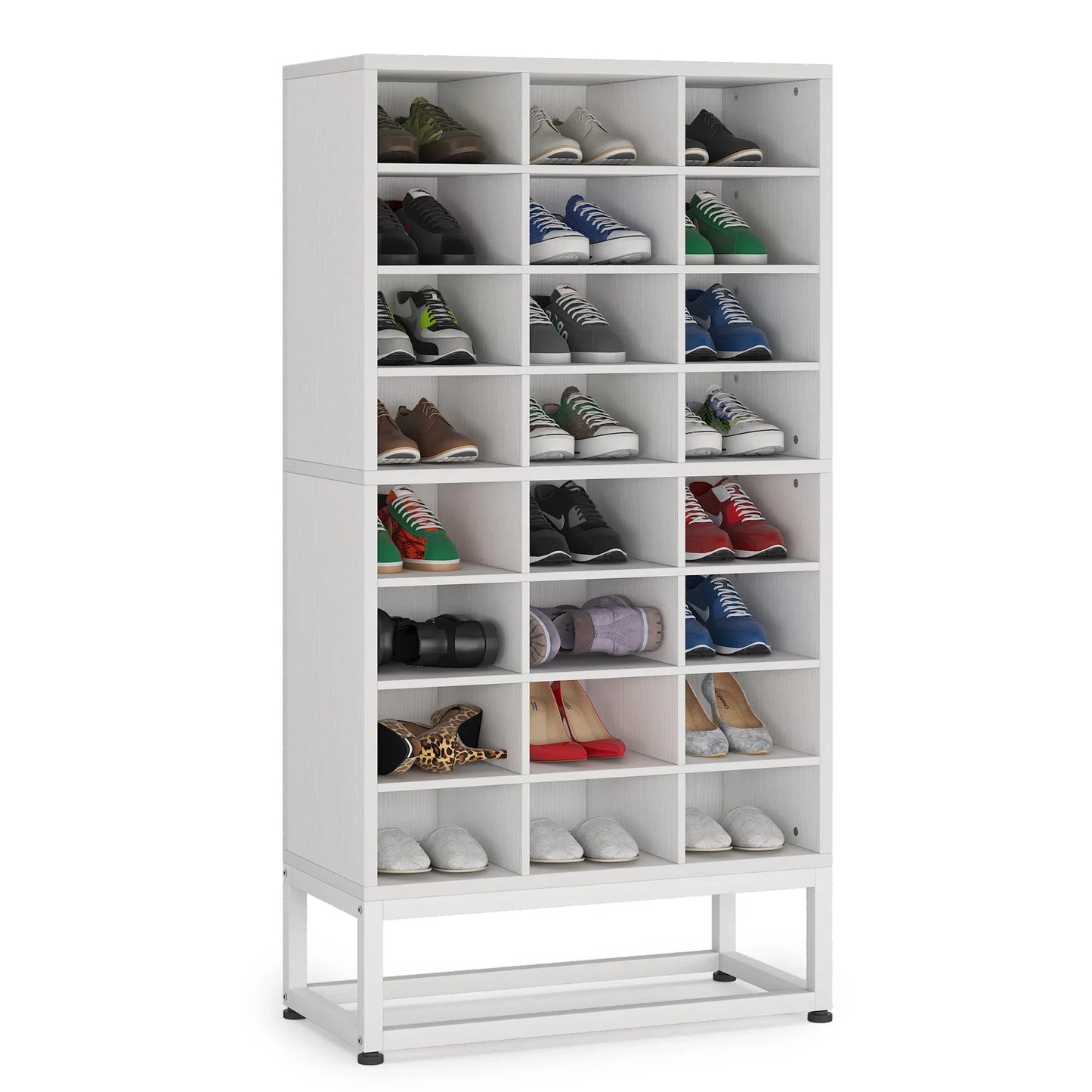 Tribesigns Wooden Shoe Cabinet Storage Rack Stand Display Organizer Home