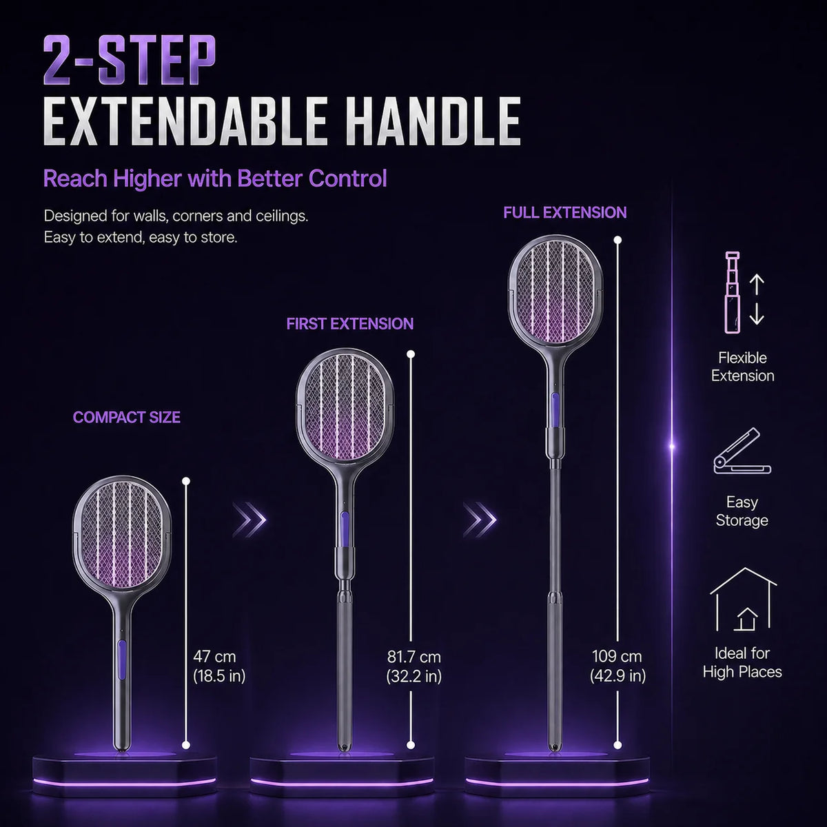 Portable Electric Mosquito Swatter With Integrated Lure Lamp