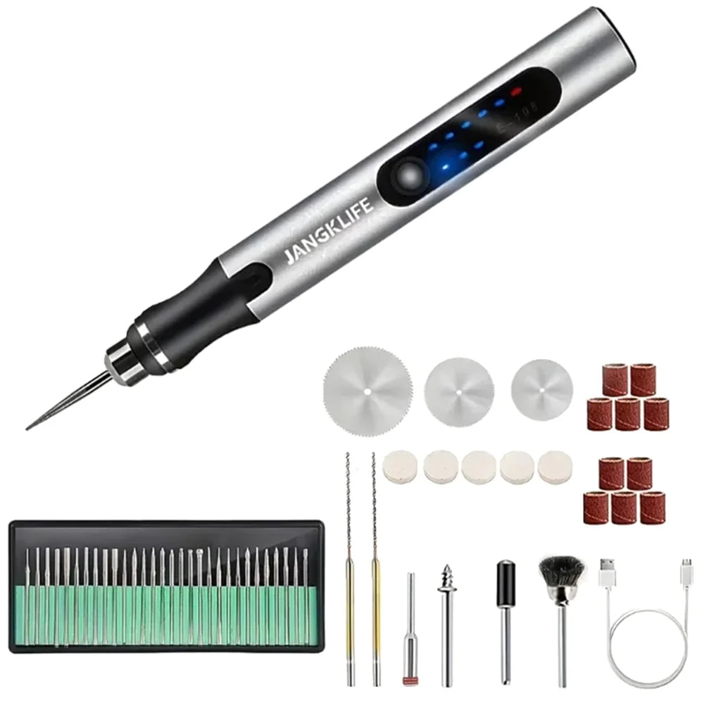 JANGKLIFE Cordless Rotary Tool Set With Adjustable Speeds Engraving Pen