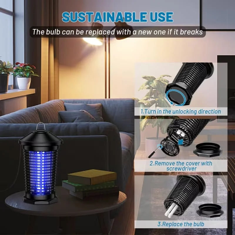 Outdoor Waterproof Electronic Bug Zapper Mosquito Killer Lantern