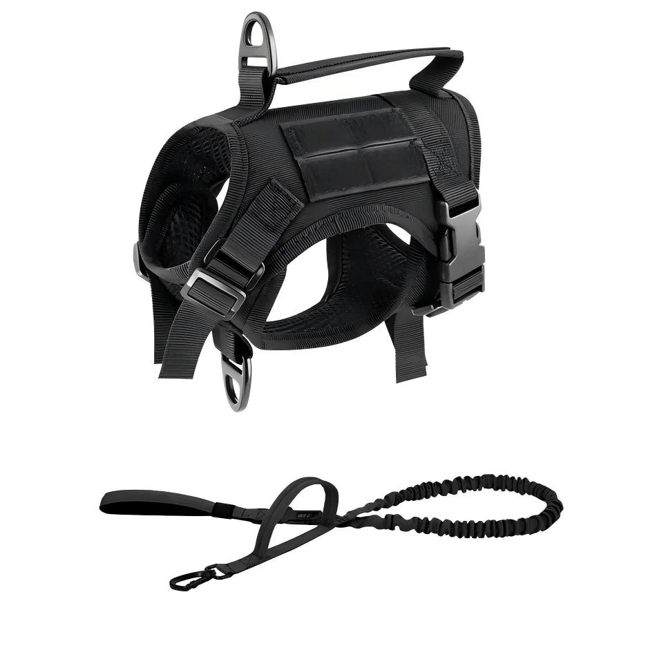 Tactical Cat Harness Leash Set Adjustable Soft Mesh Vest