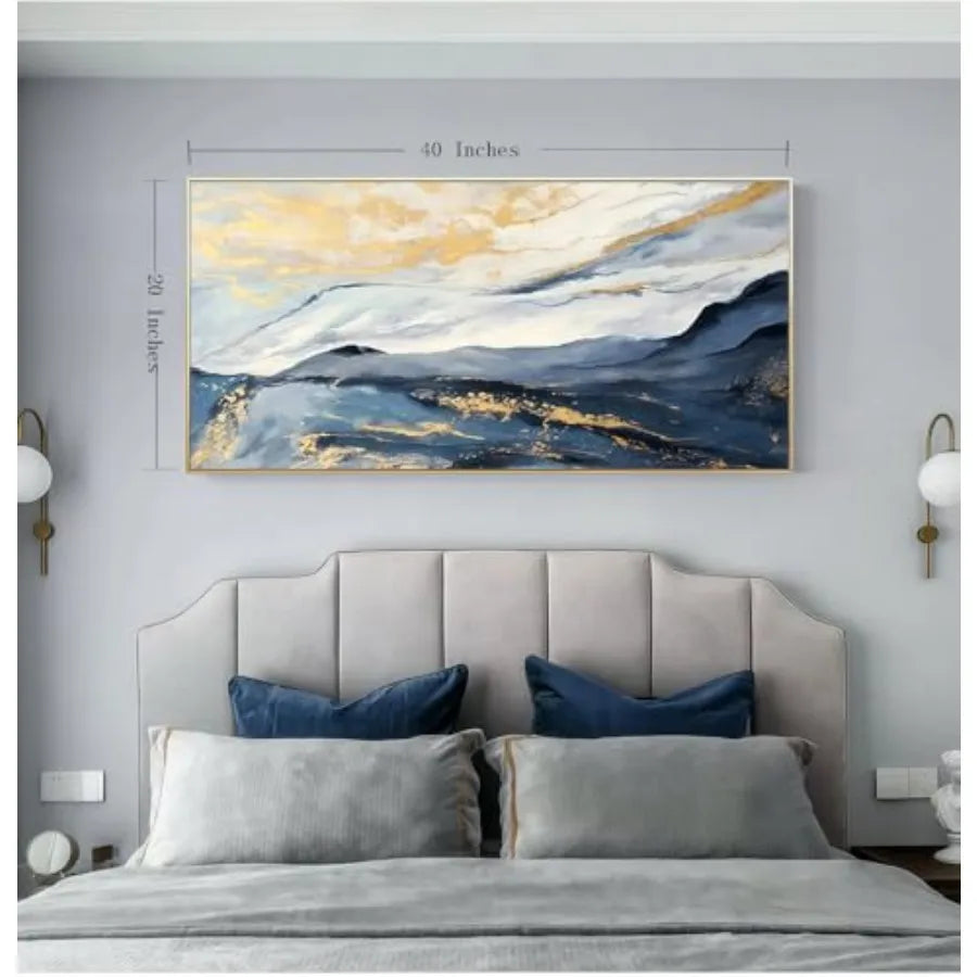 Modern Luxury Abstract Landscape Wall Art Poster On Canvas