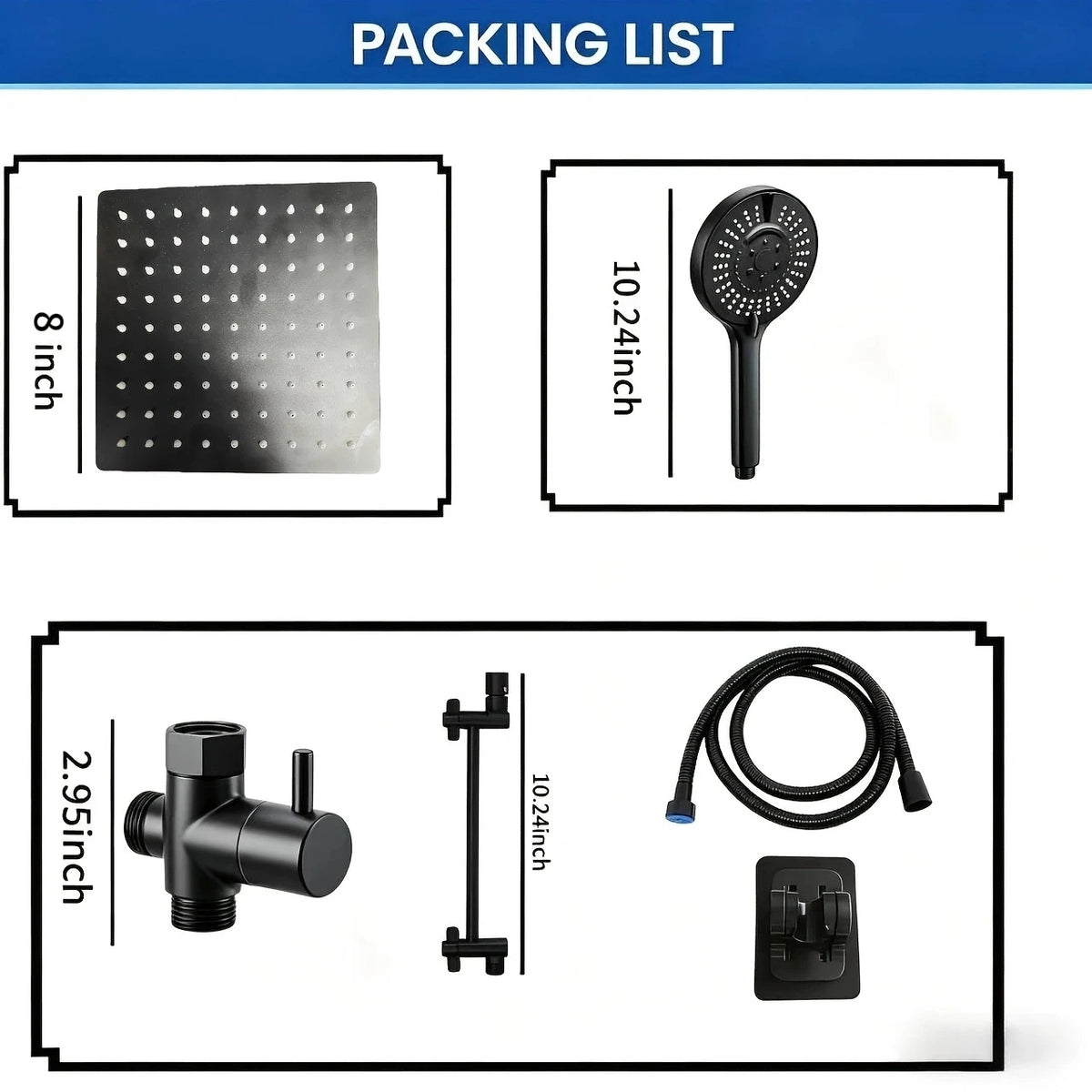 Stainless Steel Multifunctional Wall Mount Shower Set With Handheld